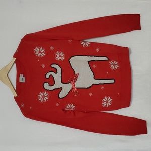 Asos Raindeer Snowflake Crewneck Sweater Size 4